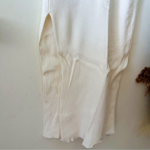 White Bodycon Midi Dress size M - Picture 5 of 6